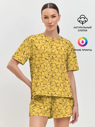 Женская пижама с шортами / Покемон Пикачу
