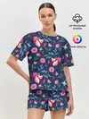 Женская пижама с шортами / Арт джунгли