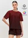 Женская пижама с шортами / текстура красный градиент