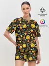 Женская пижама с шортами / Яркая Хохлома
