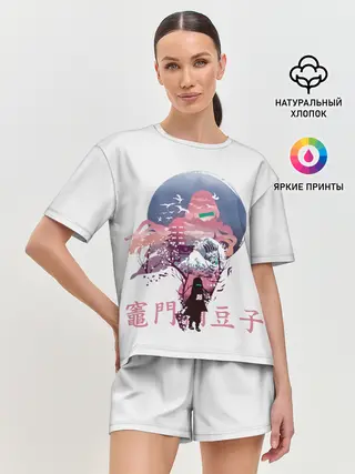 Женская пижама с шортами / Kamado Nezuko