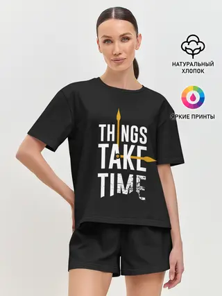 Женская пижама с шортами / Всё требует времени