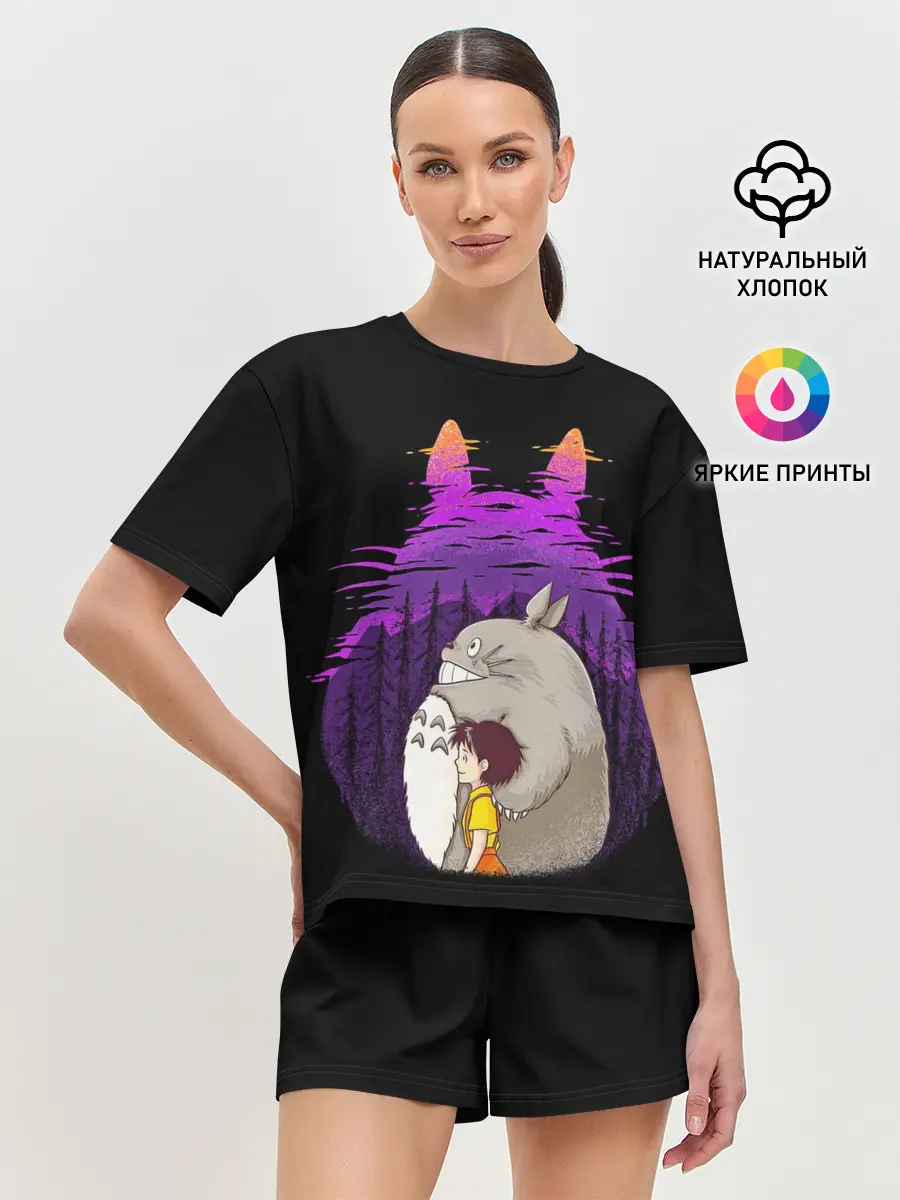 Женская пижама с шортами / Тоторо и Сатсуки