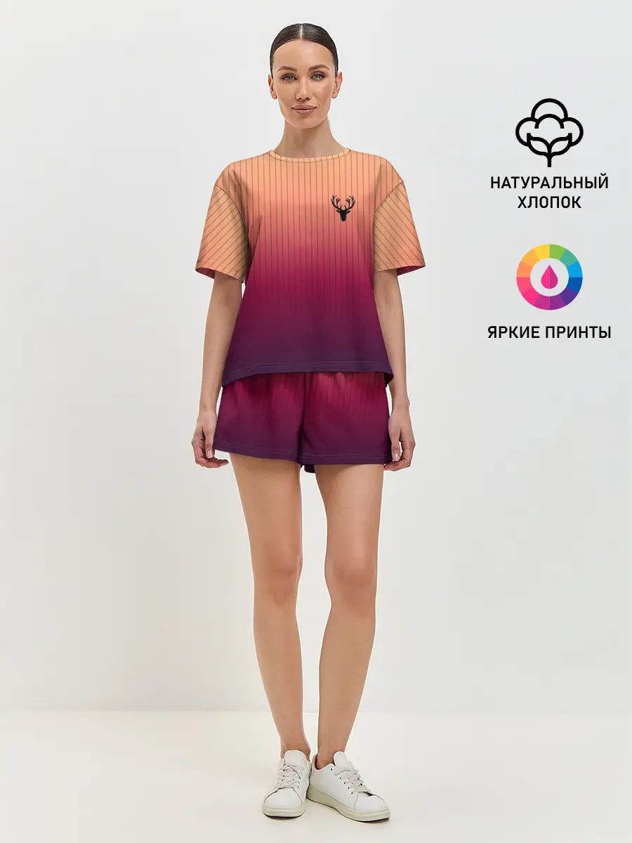 Женская пижама с шортами / The Gradient Of Deer