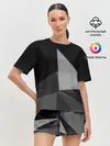 Женская пижама с шортами / Camo - Black & White