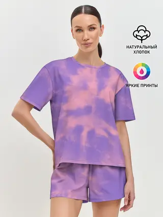 Женская пижама с шортами / Фиолетовый ТАЙ ДАЙ