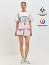 Женская пижама с шортами / Спящий дракон Хаку чиби цветы