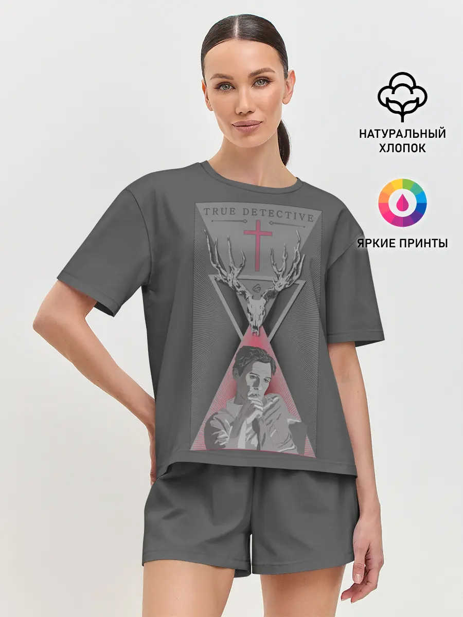 Женская пижама с шортами / Настоящий детектив