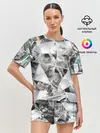 Женская пижама с шортами / зеркальный калейдоскоп