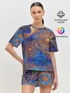 Женская пижама с шортами / Золотые детали