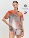 Женская пижама с шортами / Красочные фигуры
