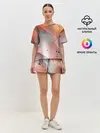 Женская пижама с шортами / Красочные фигуры