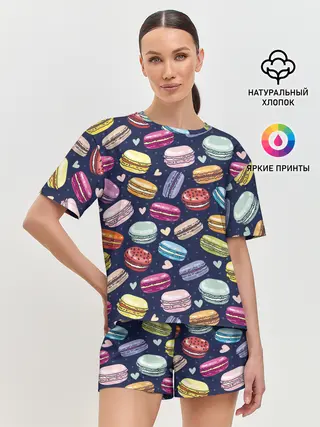 Женская пижама с шортами / макарун