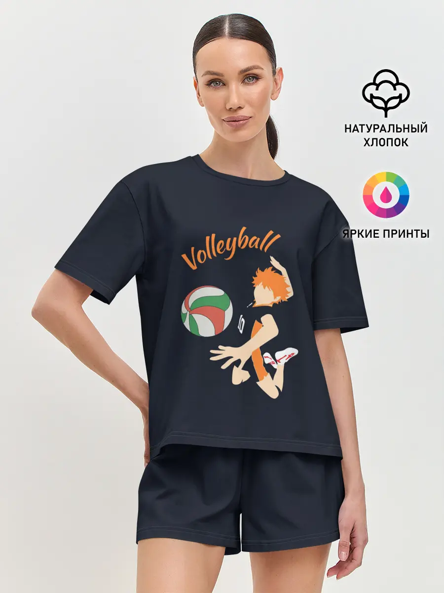 Женская пижама с шортами / Волейбол
