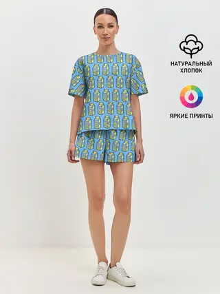 Женская пижама с шортами / Lyrical Lemonade Pattern