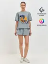 Женская пижама с шортами / Космический велосипедист