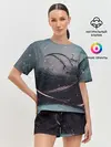 Женская пижама с шортами / Абстракция краска разводы кап