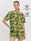 Женская пижама с шортами / avocado