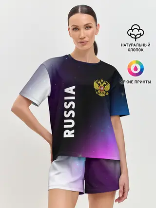 Женская пижама с шортами / RUSSIA / РОССИЯ