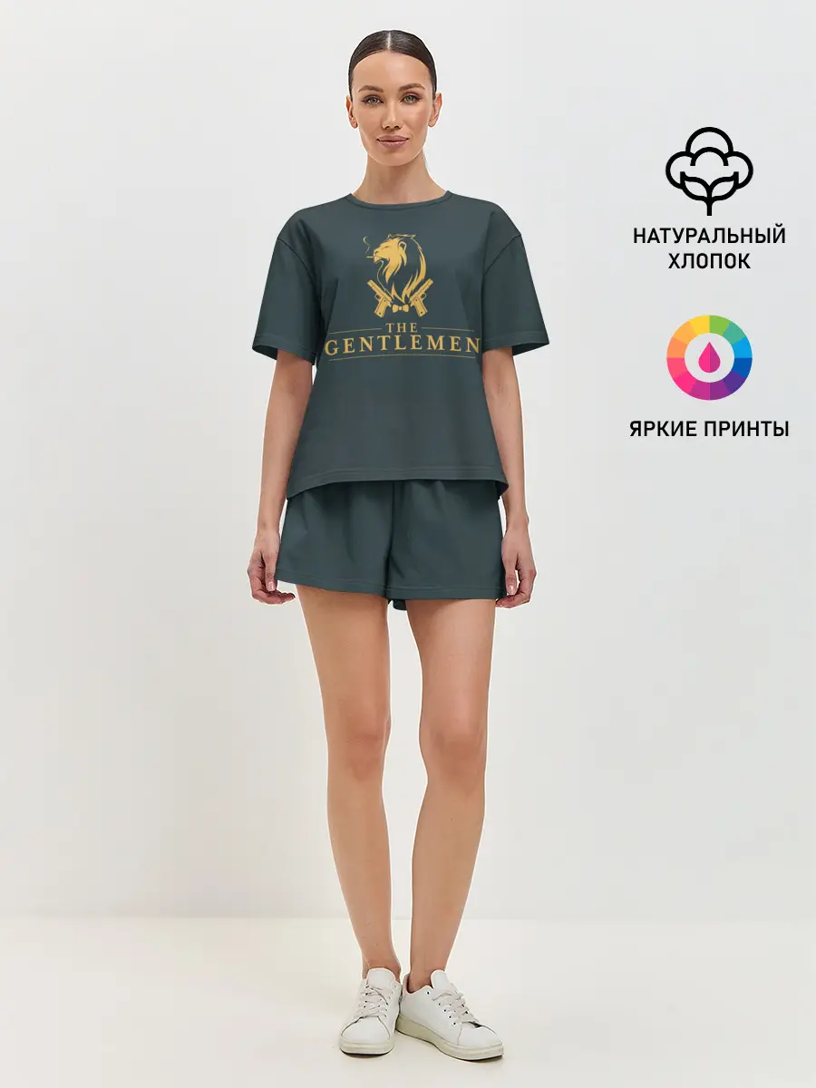 Женская пижама с шортами / Джентльмены