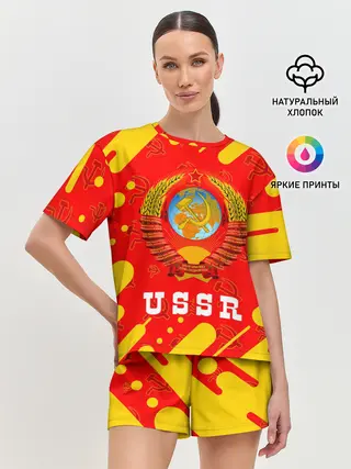 Женская пижама с шортами / USSR / СССР