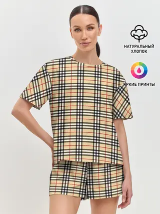 Женская пижама с шортами / The Gentlemen Beige