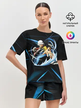 Женская пижама с шортами / ТРАФАЛЬГАР ЛО. Металлический фон