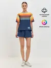 Женская пижама с шортами / Летние волны и пальма