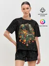 Женская пижама с шортами / Космическая музыка