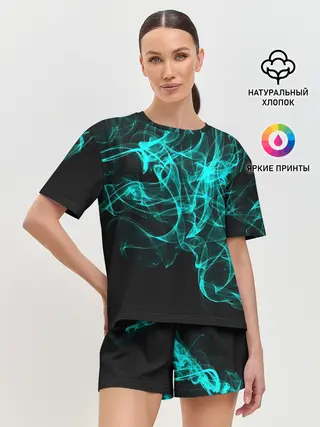 Женская пижама с шортами / НЕОНОВЫЙ ДЫМ