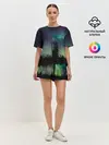 Женская пижама с шортами / Северное сияние