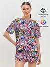 Женская пижама с шортами / Стикерпак