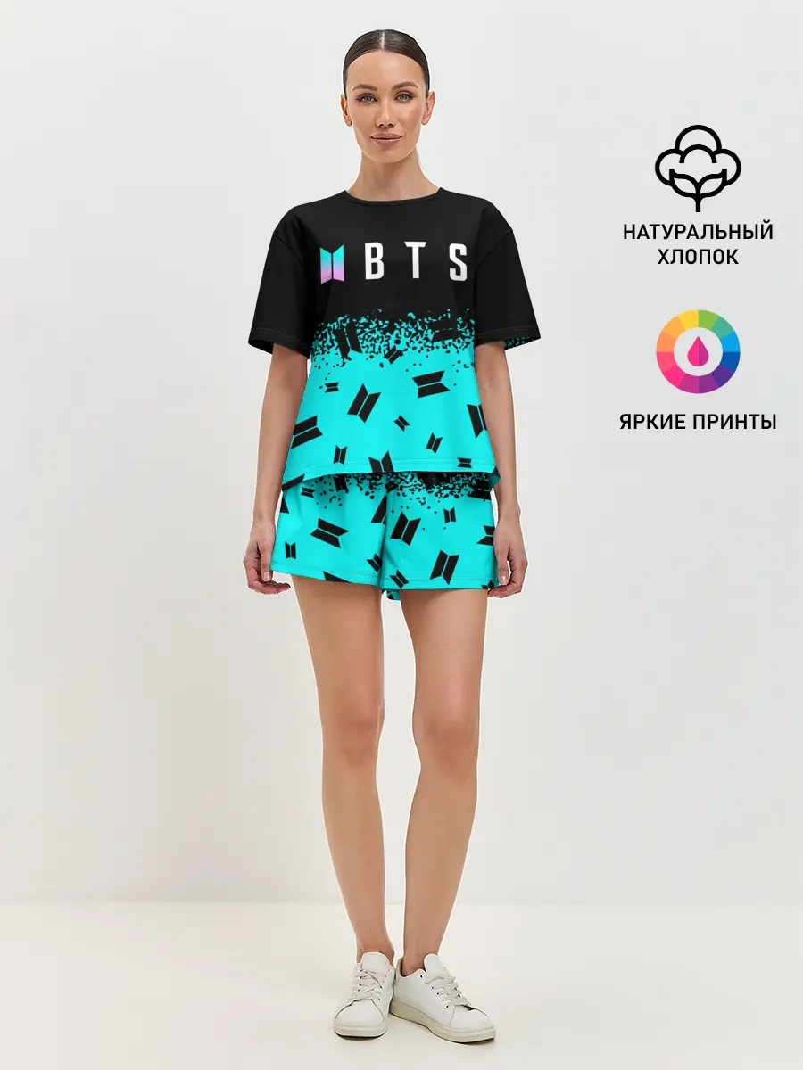 Женская пижама с шортами / BTS / БТС