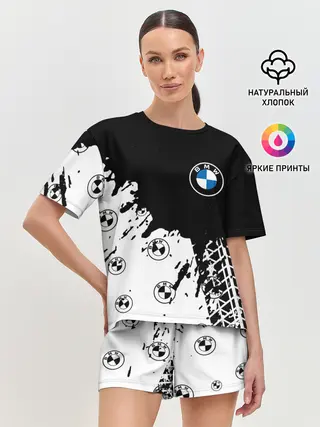 Женская пижама с шортами / BMW / БМВ