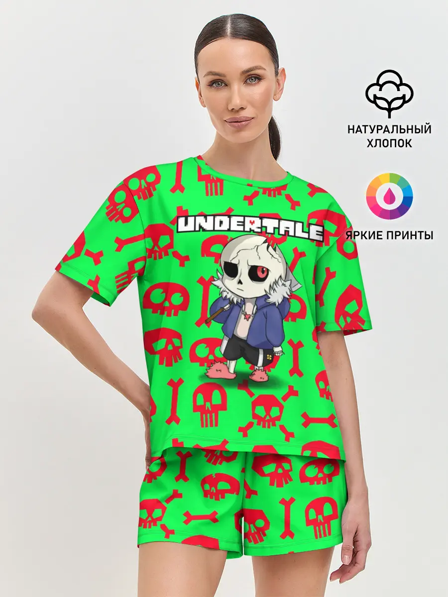 Женская пижама с шортами / Undertale | Sans