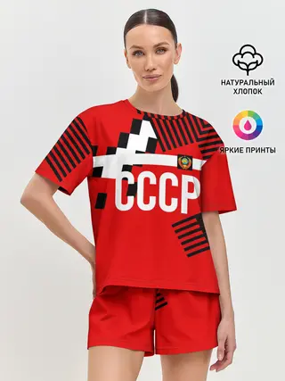 Женская пижама с шортами / Форма сборной по футболу 1991