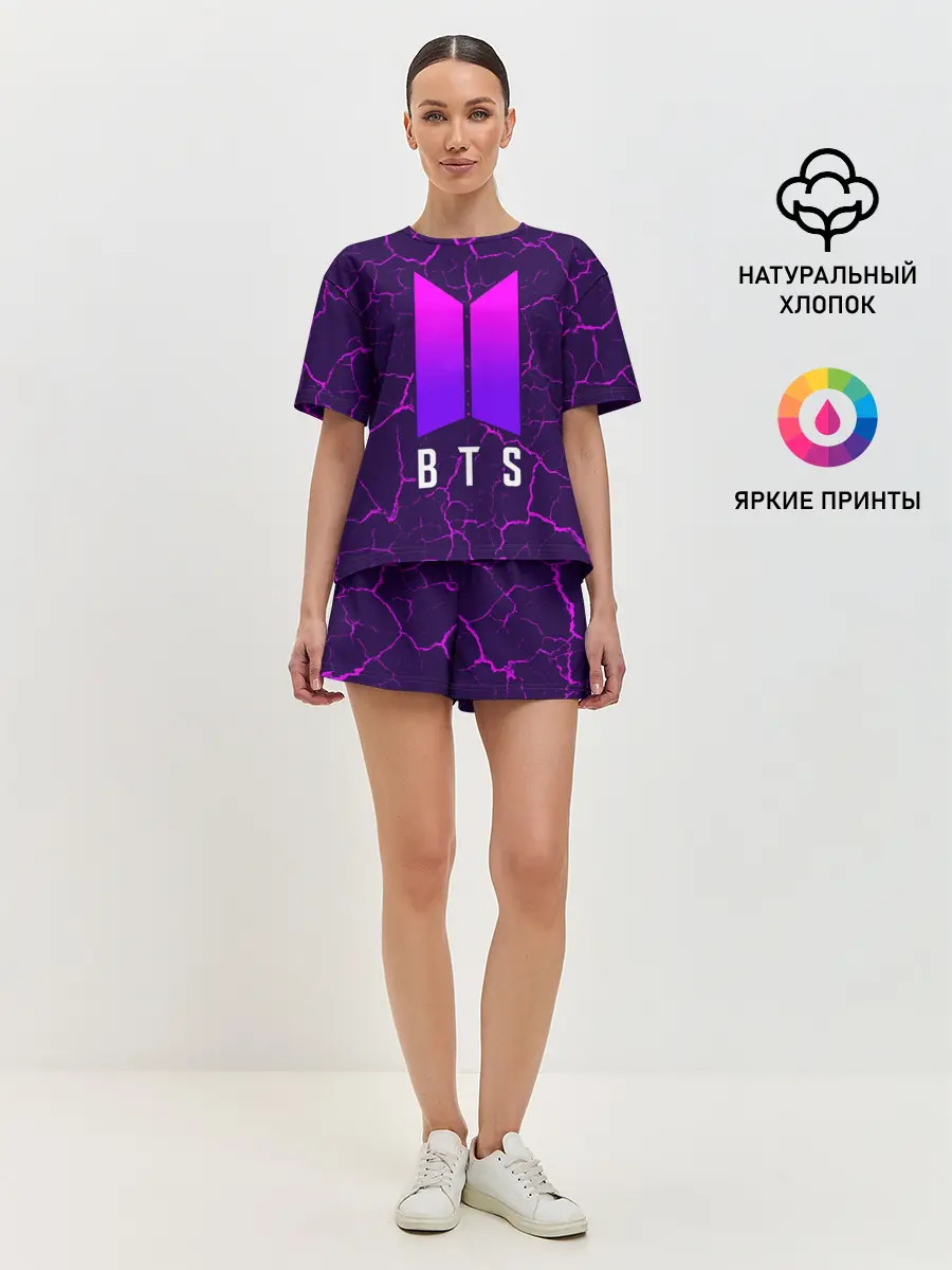 Женская пижама с шортами / BTS / БТС
