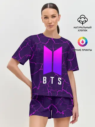 Женская пижама с шортами / BTS / БТС