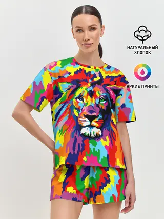 Женская пижама с шортами / Лев Artistic Art