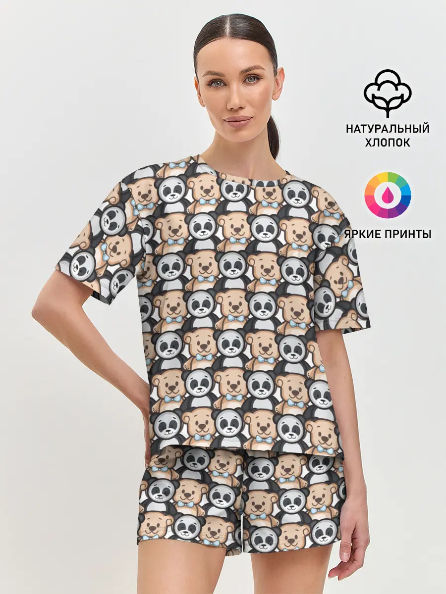 Женская пижама с шортами / МИШКИ