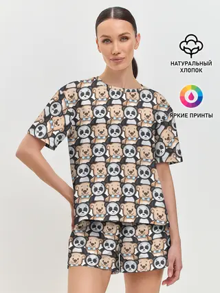 Женская пижама с шортами / МИШКИ