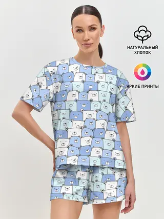 Женская пижама с шортами / МИШКИ