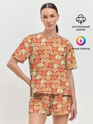 Женская пижама с шортами / МИШКИ