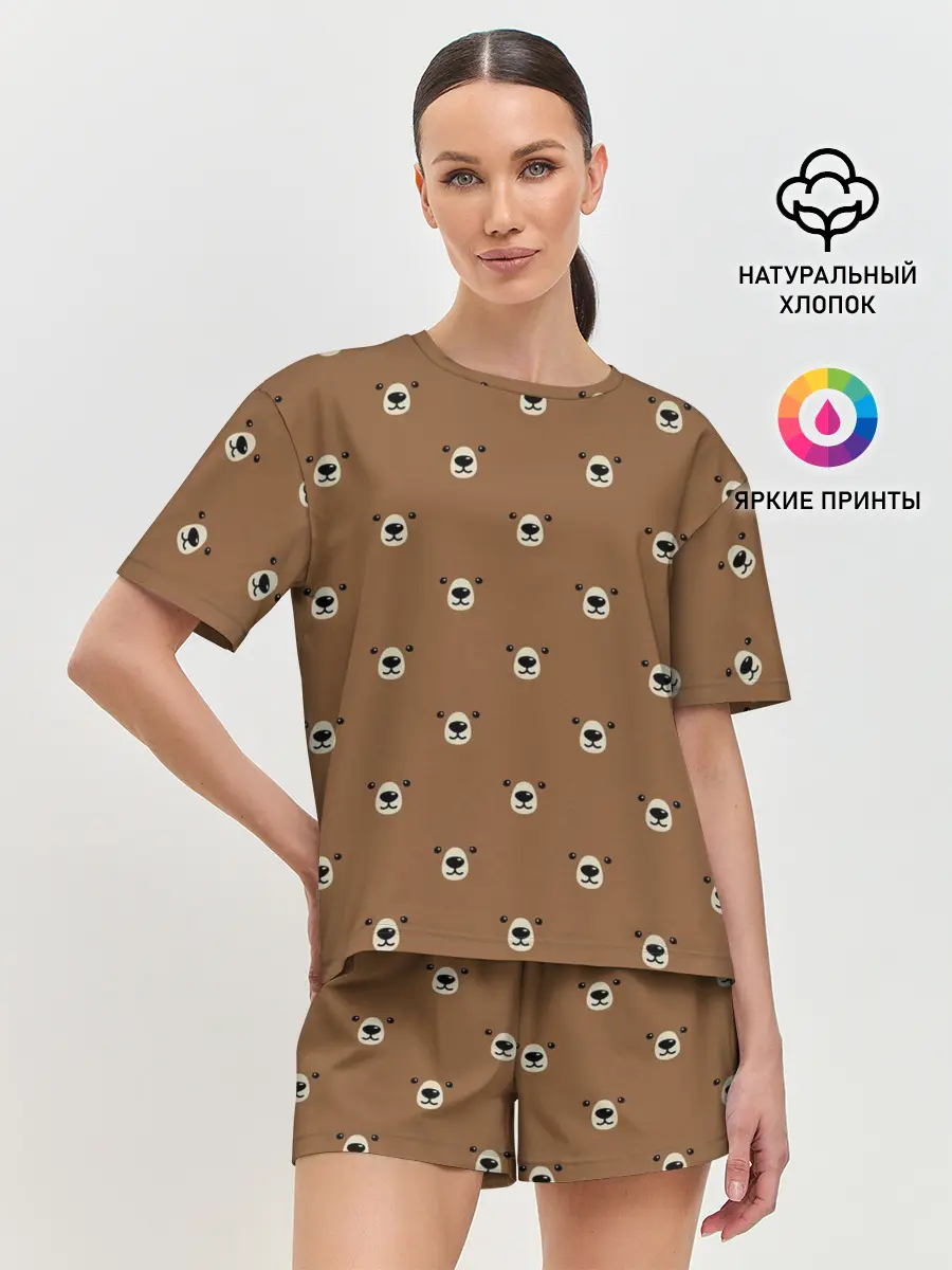 Женская пижама с шортами / МИШКИ