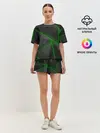 Женская пижама с шортами / Неоновые линии