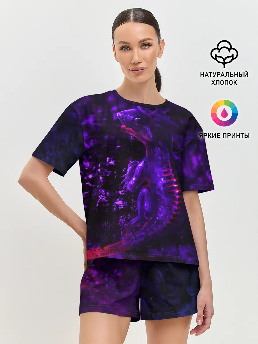 Женская пижама с шортами / Энергия Лавы