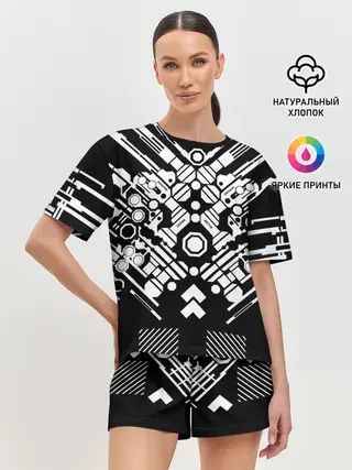 Женская пижама с шортами / двигатель киберпанк