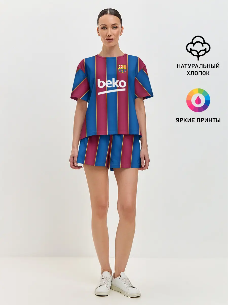Женская пижама с шортами / FC Barcelona 20/21