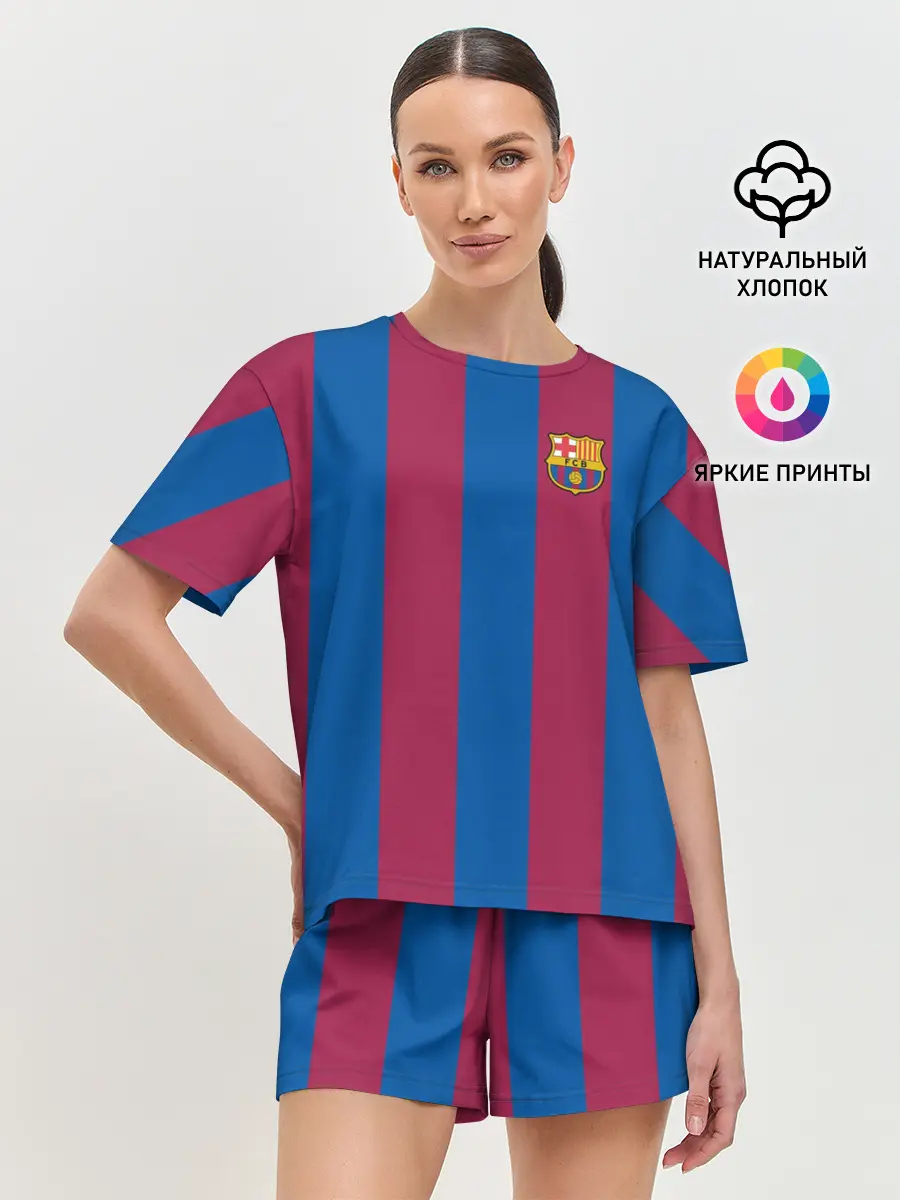 Женская пижама с шортами / FC Barcelona 20/21