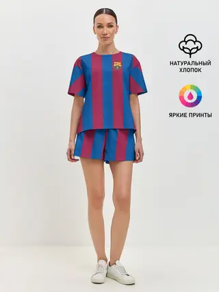 Женская пижама с шортами / FC Barcelona 20/21